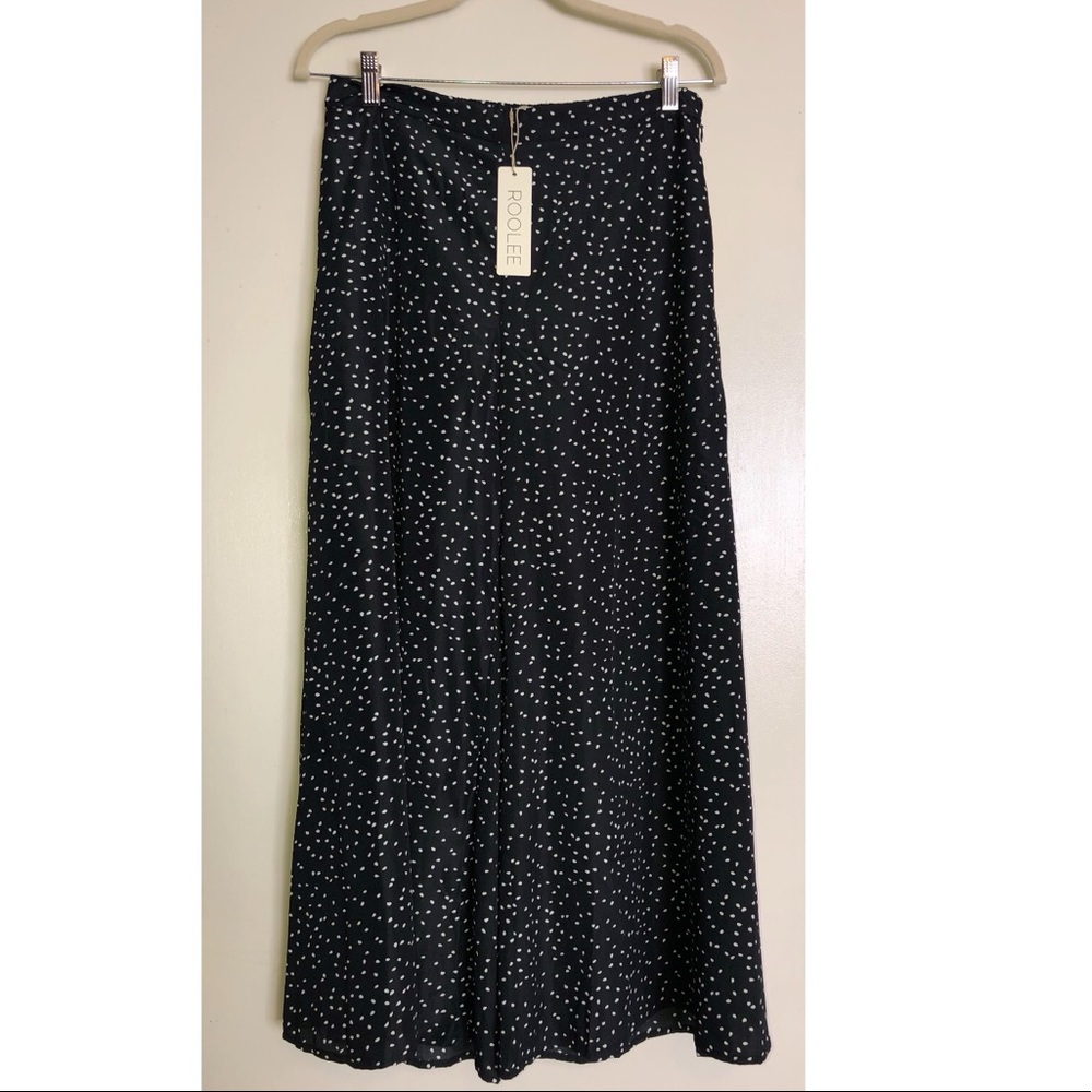 Roolee black and white wide leg polka dot pants